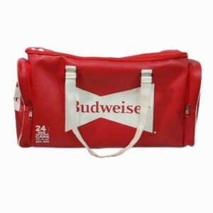 Faux Leather Red Budweiser Soft-sided Cooler Bag